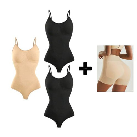 Body Modelador + Combo 2 bodies modeladores y 1 Short Modelador de Glúteos gratis